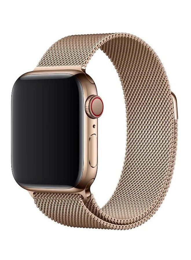Magnetic Stainless Steel Band For Apple Watch 42/44/45/49 mm Rose Gold - Image 2